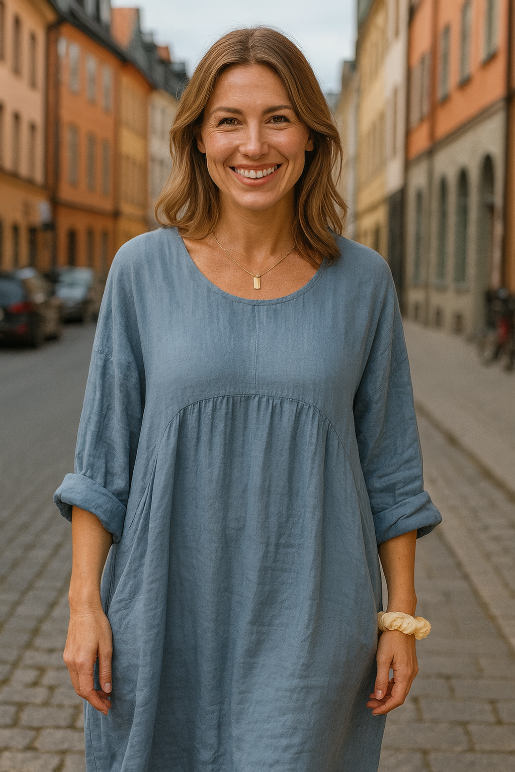 Ronja™ | Sommarklänning i bomull och linne