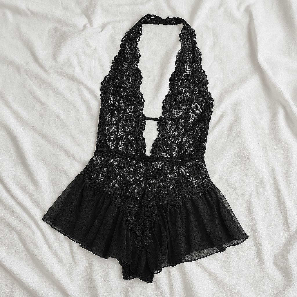 Lova™ | Sexig Genomskinlig Bodysuit i Spets