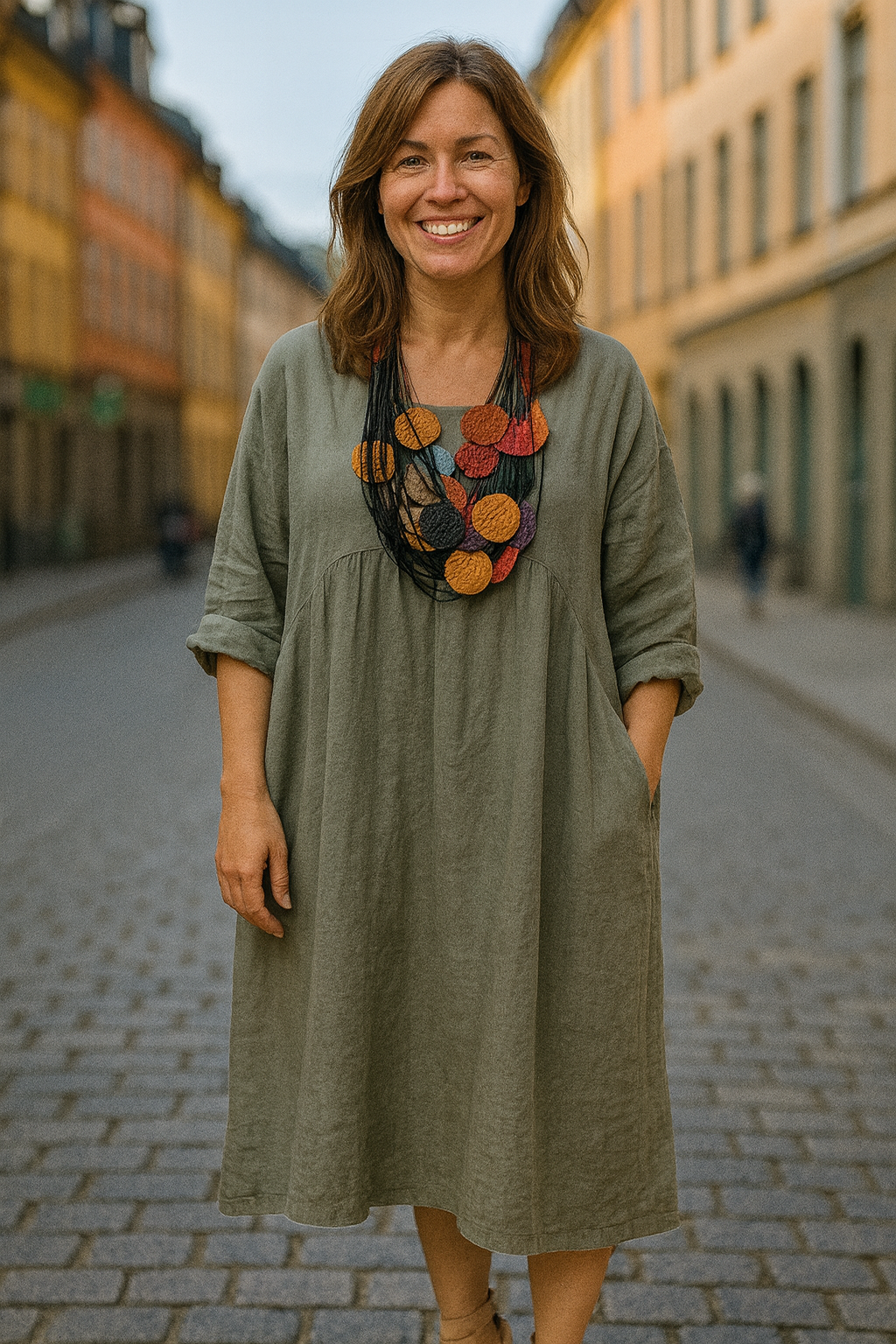 Ronja™ | Sommarklänning i bomull och linne