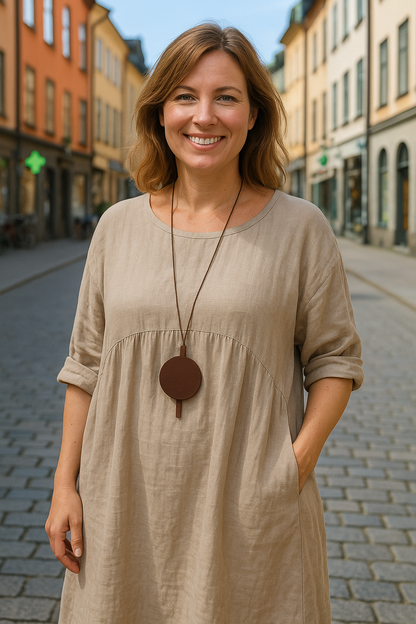 Ronja™ | Sommarklänning i bomull och linne