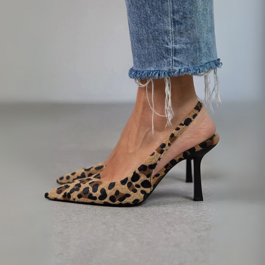 Caroline™ | Klackskor med Leopardmönster